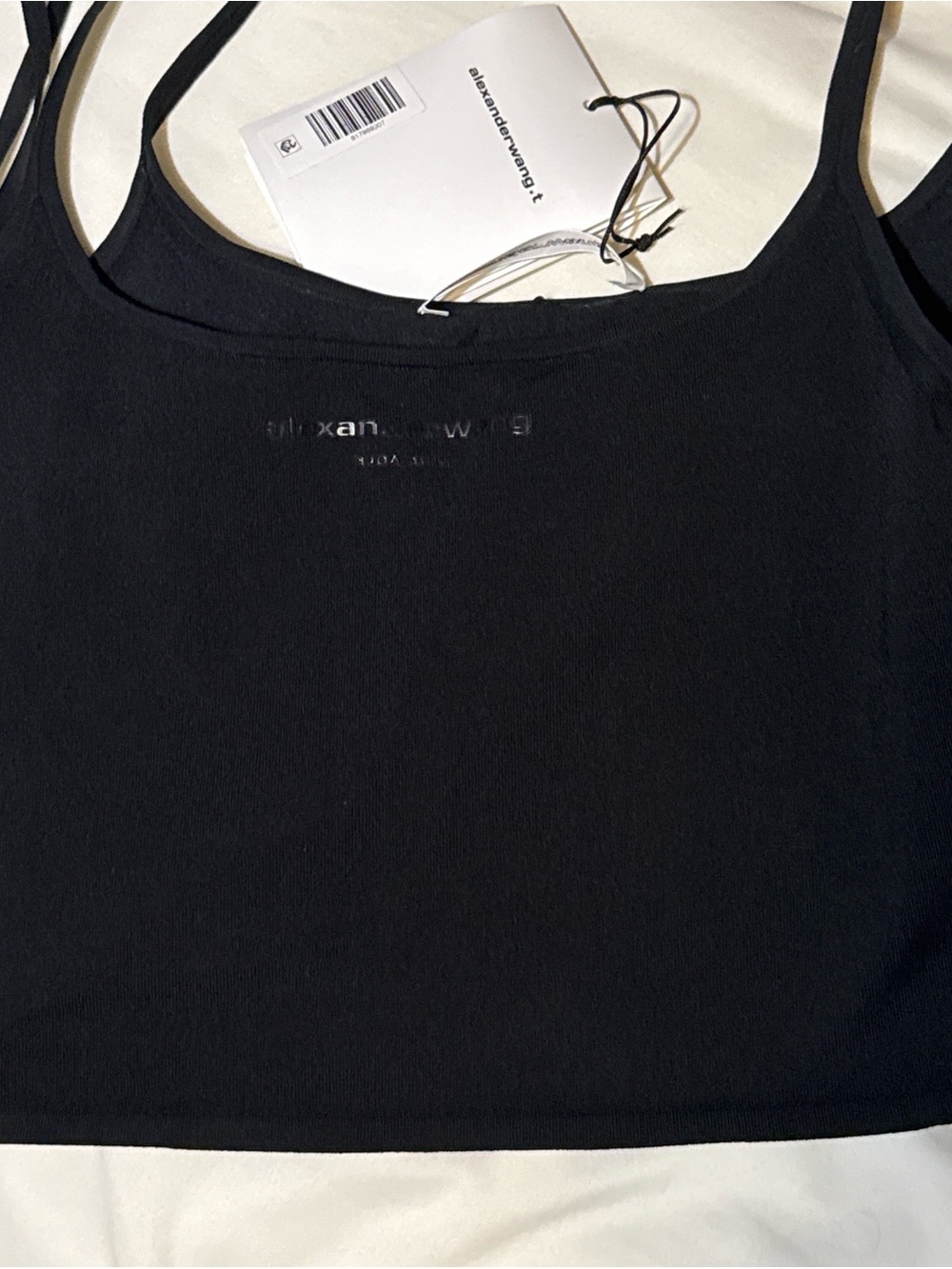 NWT Alexander Wang Scoop Neck Tank Printed High Density Logo - Picture 12 of 15